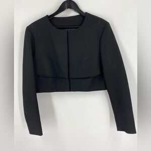 Paper London Women’s Cropped Black Blazer Jacket size 14